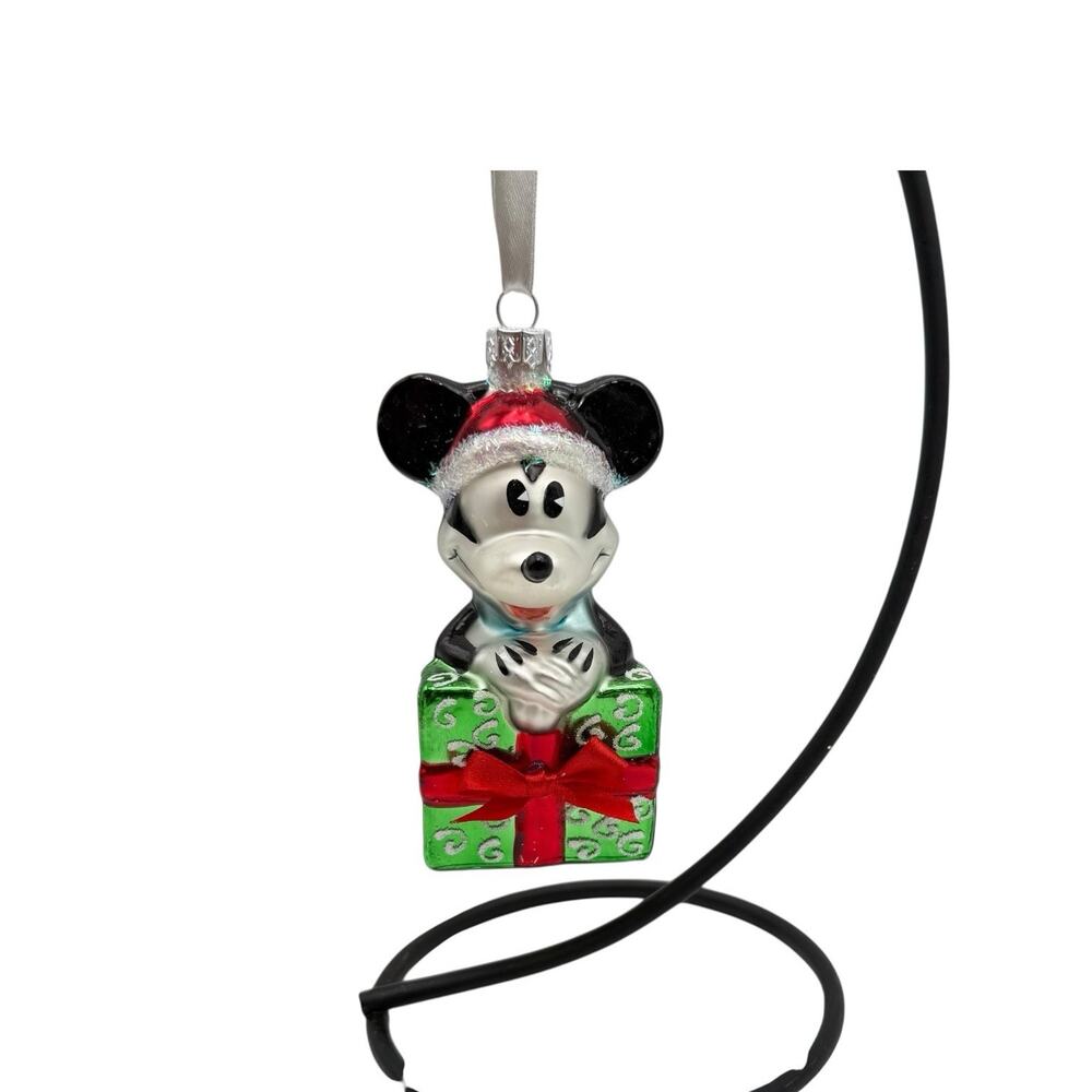 Hallmark‎ Disney Christmas Tree Blown Glass Ornament - Mickey Mouse (2015) w/box